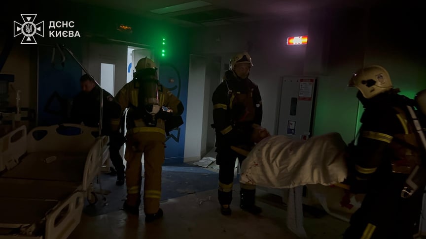 Последствия российского удара по больнице в Киеве, 5 января 2026 года