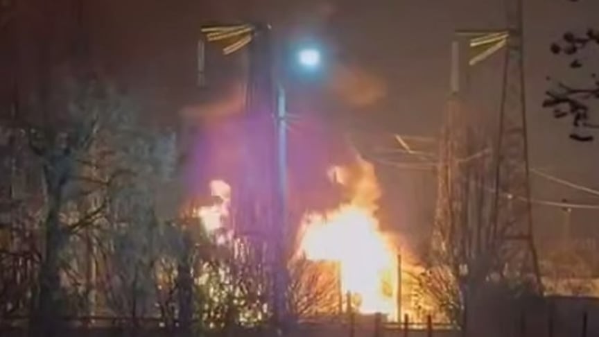 Пожар на электроподстанции под российским Владимиром