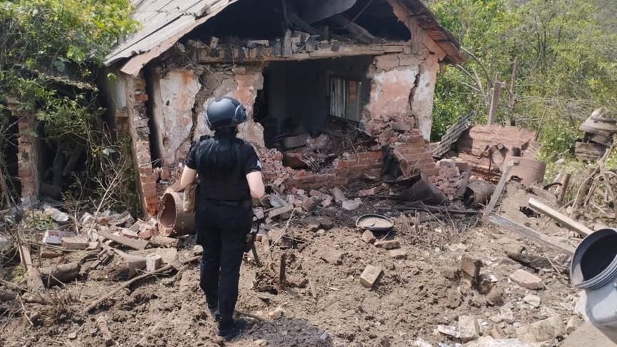 Наслідки обстрілу Донеччини