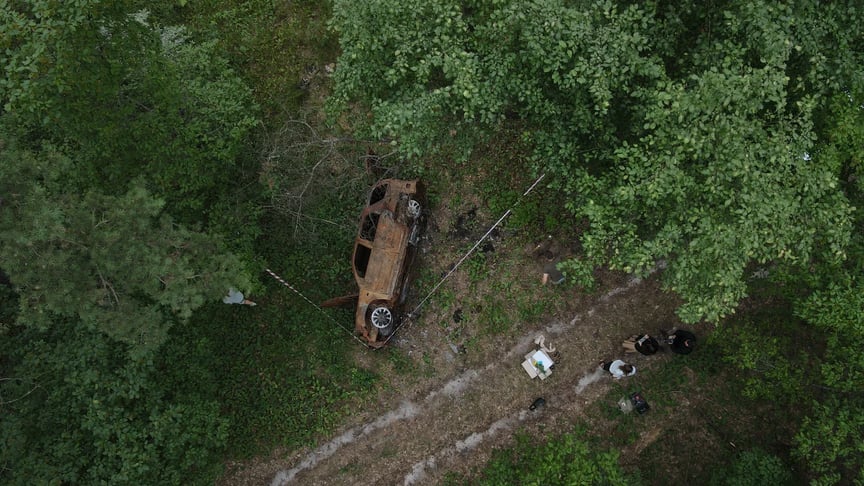 Місце вбивства Макса Левіна та Олексія Чернишева з висоти