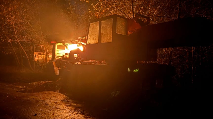 российские дроны атаковали автомобили АО «Черниговоблэнерго», 10 октября 2025 года