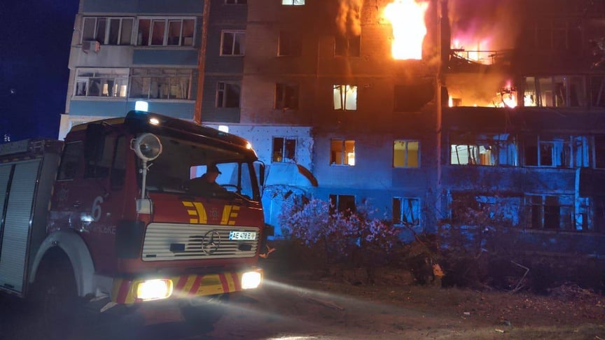 Наслідки обстрілу Кам'янського