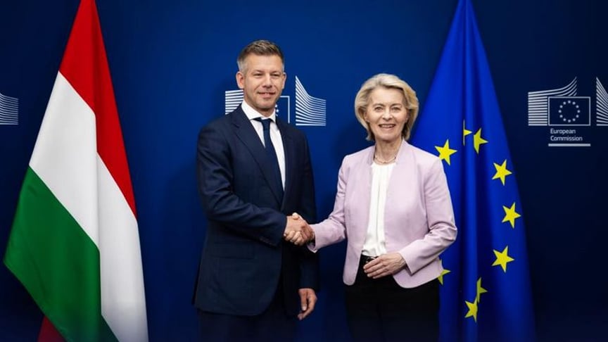 Прем'єр-міністр Угорщини Петер Мадяр і президентка Європейської Комісії Урсула фон дер Ляєн