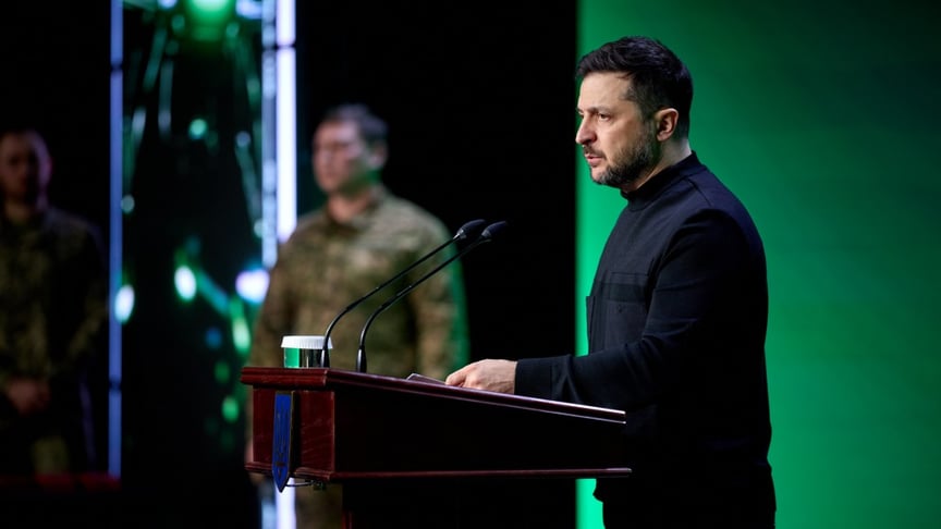 Президент Володимир Зеленський виступає під час презентації