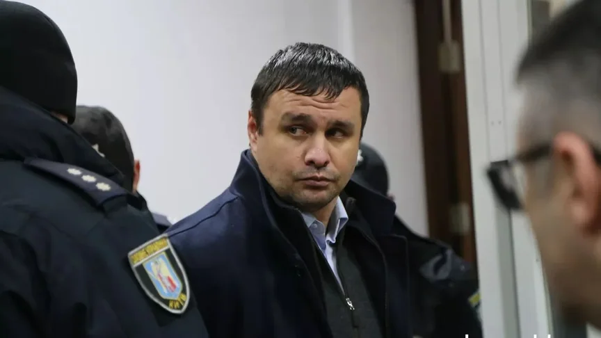 Колишній народний депутат Максим Микитась під час обрання йому запобіжного заходу в Шевченківському суді Києва, 31 грудня 2020 року