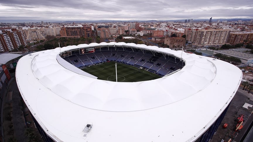 Стадіон «Естадіо Сьютат де Валенсія» у січні 2021 року