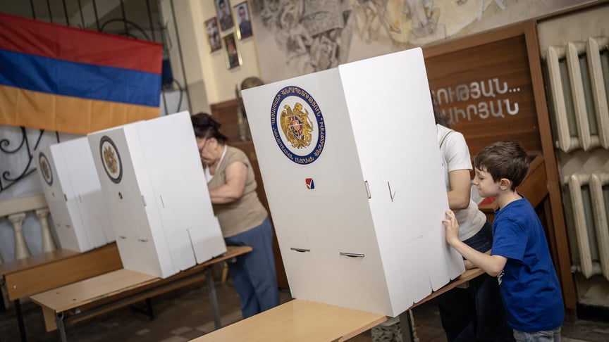 Ілюстративне фото. Голосування на парламентських виборах у столиці Вірменії, Єревані, 7 червня 2026 року