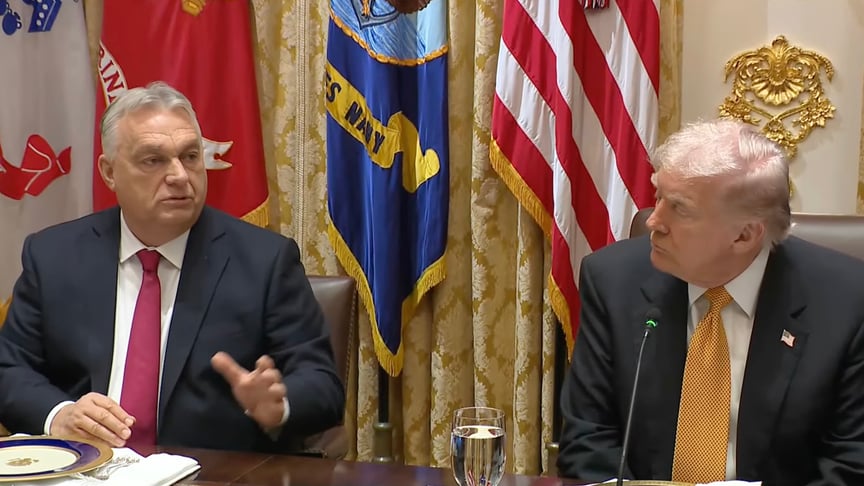 Прем’єр-міністр Угорщини Віктор Орбан і президент США Дональд Трамп під час пресконференції у Білому дому 7 листопада Прем’єр-міністр Угорщини Віктор Орбан і президент США Дональд Трамп під час пресконференції у Білому дому 7 листопада