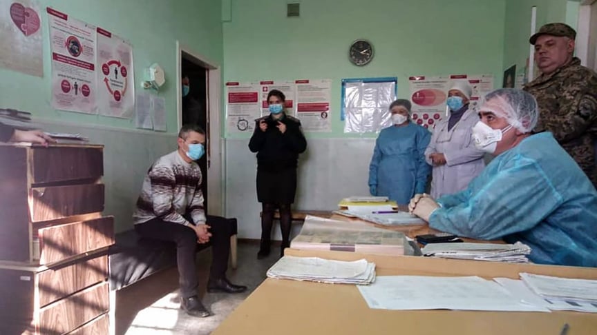 The daily medical checkup for inmates and staff in prison.