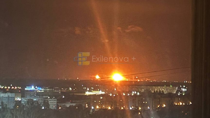 Пожар в Волгограде, где, вероятно, горит НПЗ