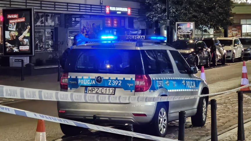 Авто польських поліціянтів Ілюстративне фото. Авто польських поліціянтів