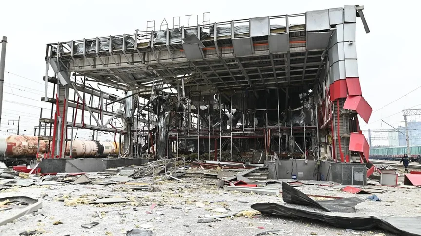 Зруйнований росіянами вокзал у Фастові