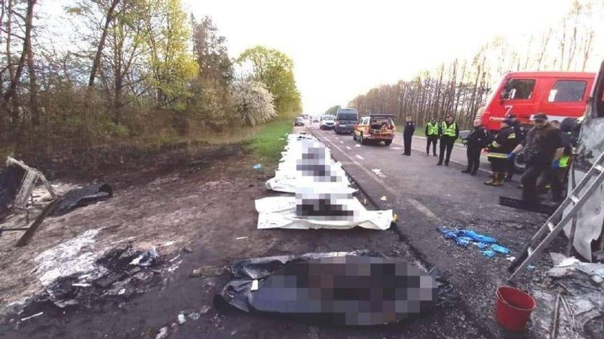 Последствия ДТП в Ровенской области