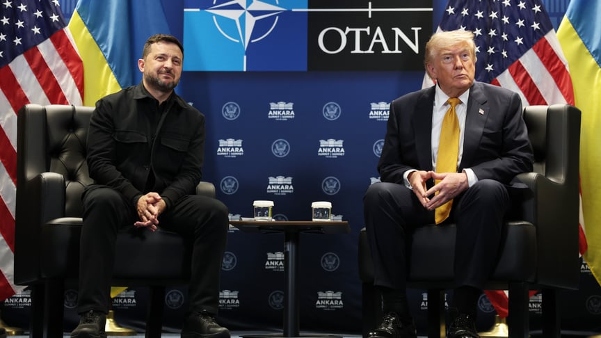 Президент України Володимир Зеленський та президент США Дональд Трамп під час саміту НАТО в Анкарі, Туреччина, 8 липня 2026 року