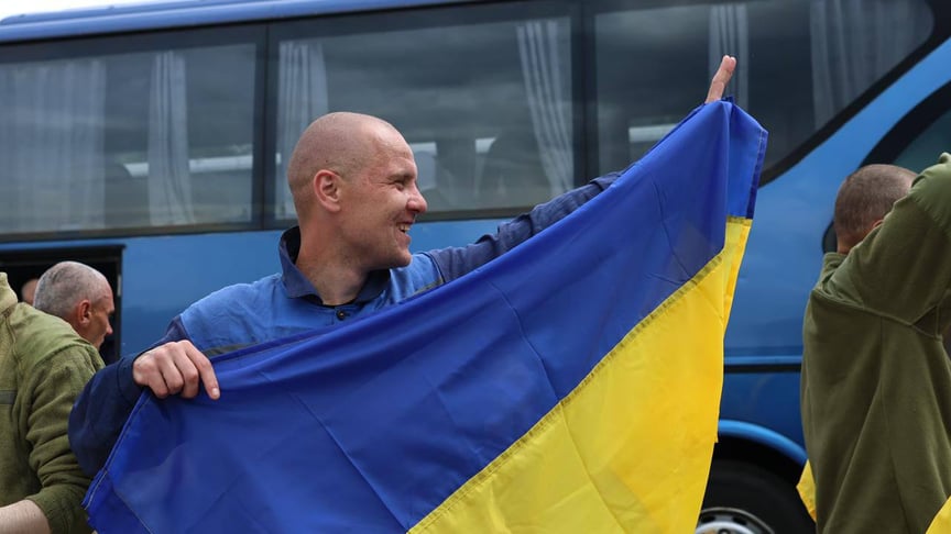 Возвращенный из плена украинский военный