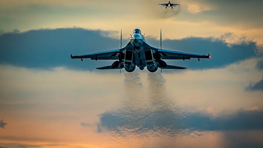 Ілюстративне фото. Українські винищувачі Су-27