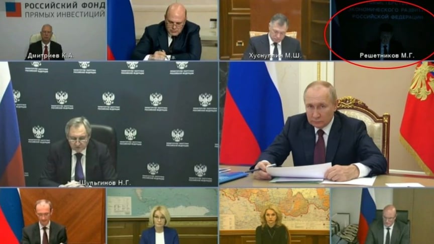 Міністри рф сиділи на нараді у путіна без світла