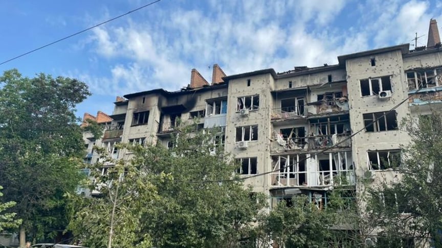 Consequences of the missile strike on Slovyansk in Donetsk Oblast, May 31, 2022