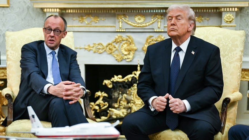 Канцлер Німеччини Фрідріх Мерц та президент США Дональд Трамп у Білому домі, 3 березня 2026 року