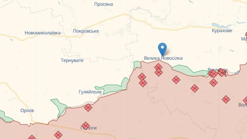 Ситуація на фронті: Окупанти — в активній обороні у районі Оріхова, тривають бої за Велику Новосілку