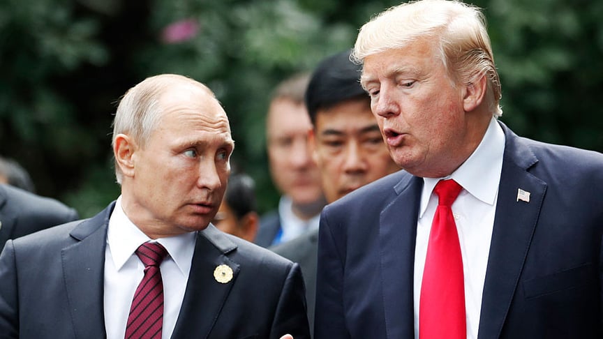 Президент США Дональд Трамп та глава рф володимир путін Президент США Дональд Трамп та глава рф володимир путін