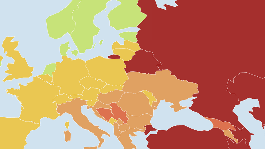 Україна на мапі Індексу свободи преси 2026 від RSF
