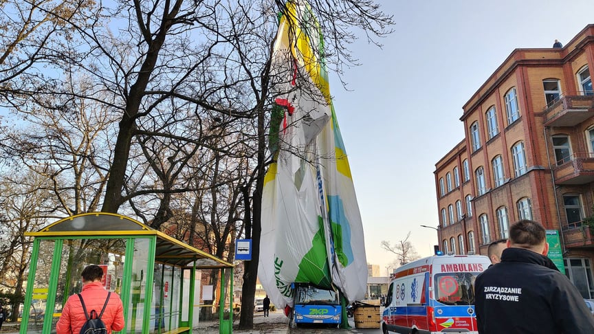 Повітряна куля, яка впала в польському місті Зелена Гура 9 березня 2026 року