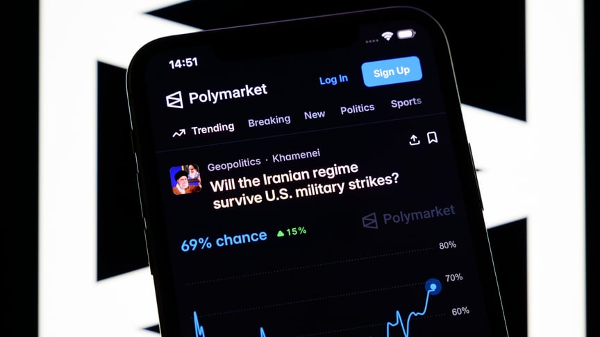 Інтерфейс платформи Polymarket Ілюстративне фото. Інтерфейс платформи Polymarket