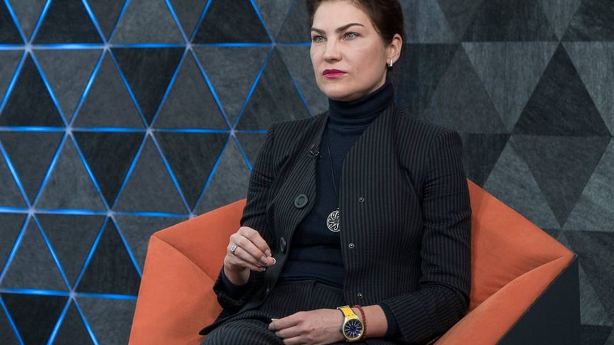 The newly appointed Prosecutor General of Ukraine, Irina Venediktova, at the Hromadske studio on April 17.