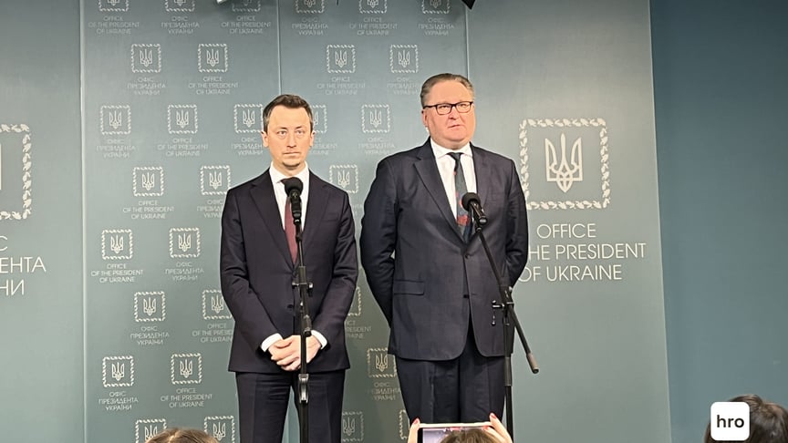 Олексій Соболев та Тарас Качка відповідають на питання журналістів, Київ, 3 січня 2026 року