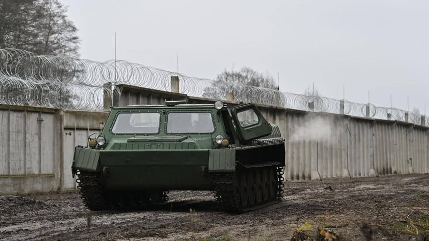 Возведение стены на границе с Беларусью на Волыни, ноябрь 2022 года