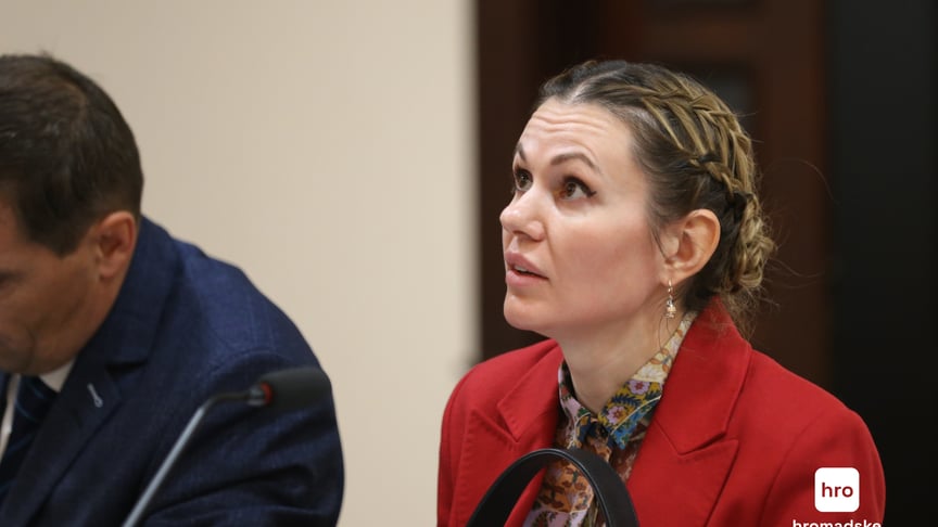 Народна депутатка Ганна скороход у залі ВАКСу, Київ, 9 грудня 2025 року