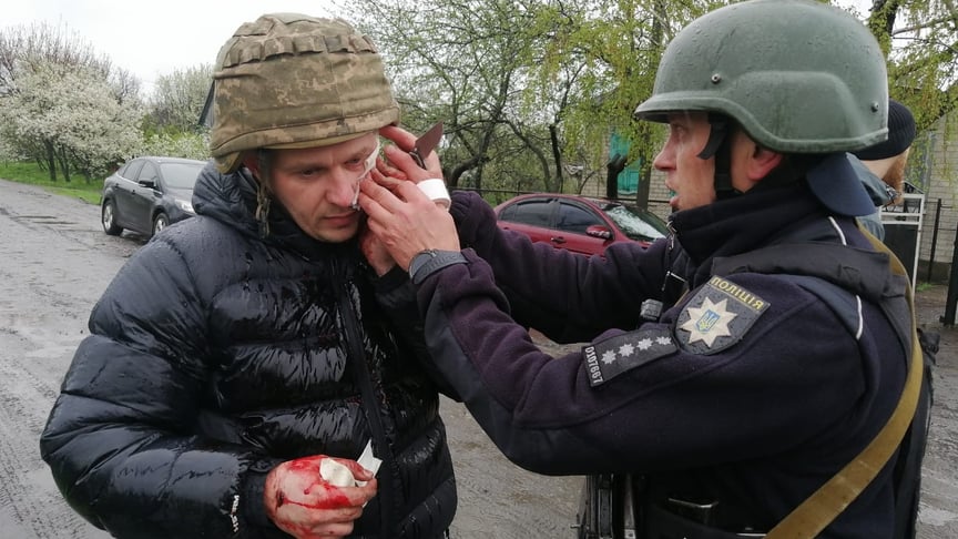 Поліціянт, поранений унаслідок вибуху гранати