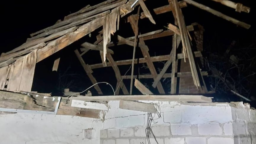 Последствия обстрела Никопольского района Днепропетровской области