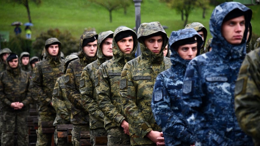 Ілюстративне фото. Хорватські військові під час паломництва до статуї Божої Матері в Марії Бистриці, жовтень 2025 року