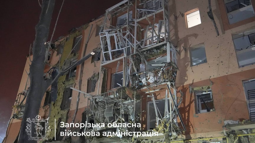 Наслідки російського удару по Запоріжжю