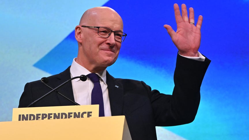Перший міністр Шотландії та лідер партії SNP, яка виступає за незалежність, Джон Свінні Перший міністр Шотландії та лідер партії SNP, яка виступає за незалежність, Джон Свінні