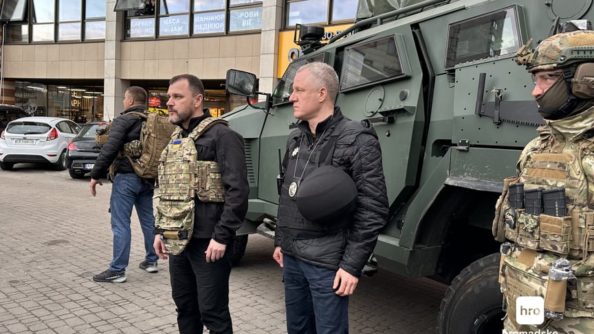 Ігор Клименко на місці теракту в Києві, 18 квітня 2026 року