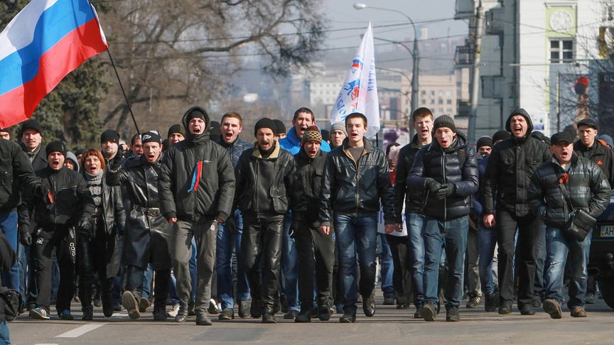 Проросійський сепаратистський мітинг в Донецьку, 9 березня 2014 року