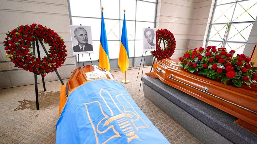 Церемонія ексгумації та передачі Україні останків Андрія Мельника та його дружини Софії Федак-Мельник у Люксембурзі, 19 травня 2026 року