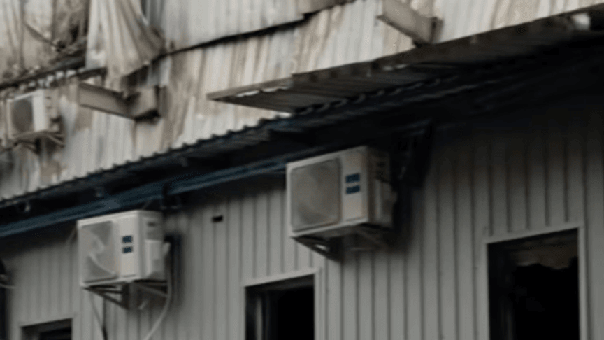 Разрушенный павильон СТБ