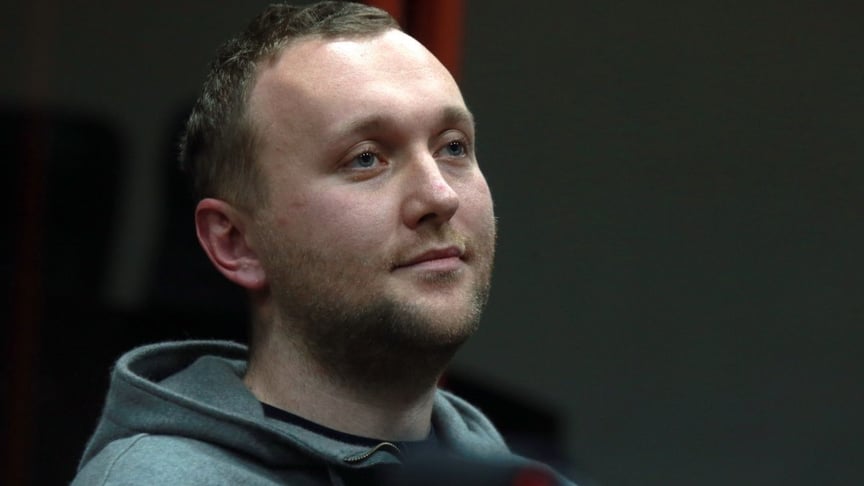 Роман Гринкевич під час засідання суду щодо обрання йому запобіжного заходу, 22 січня 2024 року