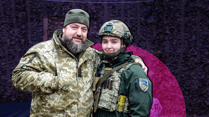 Катерина Лукомська з батьком