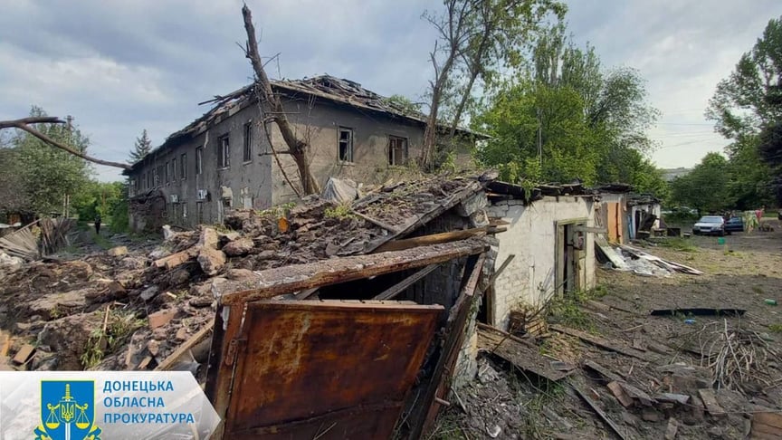 Последствия российских обстрелов в Донецкой области, 21 мая 2023 года
