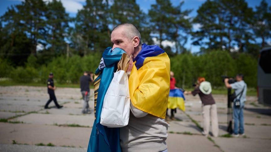 Ukrainian soldier released from captivity