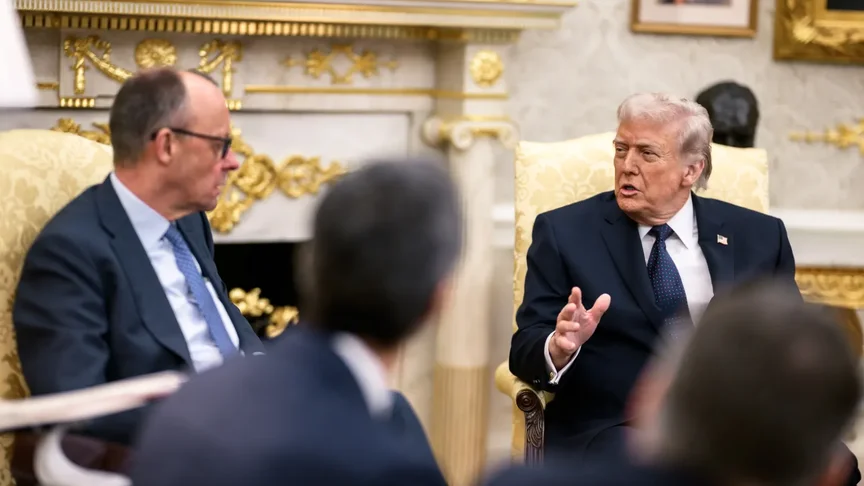 Президент США Дональд Трамп та канцлер Німеччини Фрідріх Мерц