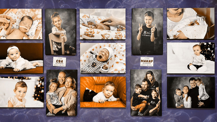 Фотовиставка дітей після народження й у більш дорослому віці в Київському перинатальному центрі