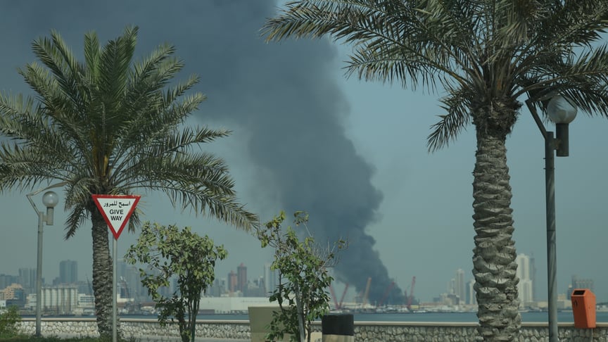 Іран завдав ракетного удару по головному штабу 5-го флоту ВМС США в Манамі у відповідь на американо-ізраїльські атаки, 28 лютого 2026 року