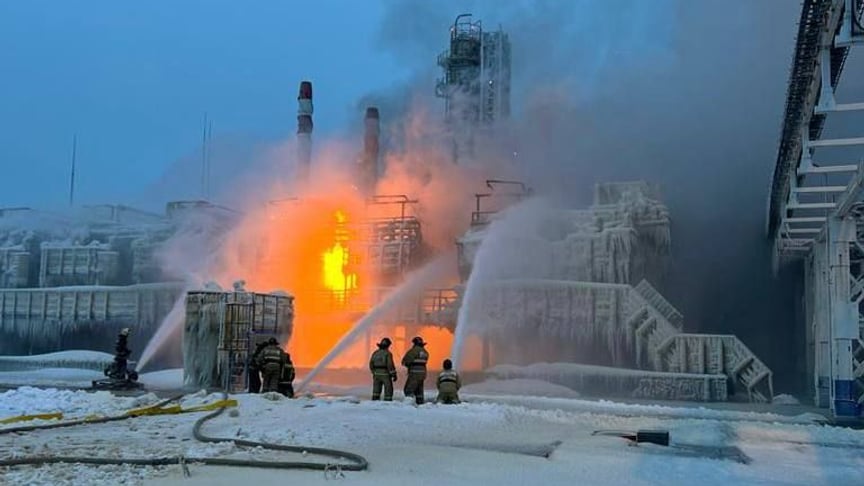 Пожежа в терміналі порту Ленінградської області, 21 січня 2024 року