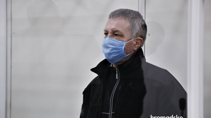 Подозреваемый в государственной измене генерал-майор СБУ Валерий Шайтанов в Шевченковском суде Киева. 4 июня 2020 года.